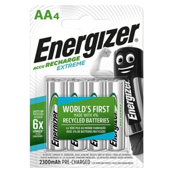Energizador Extremo RecarregÁvel Bateria Hr6 Aa 2300mah 4 Unidade