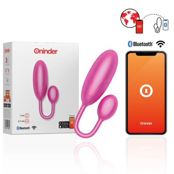 Oninder – Ovo VibratÓrio Denver Rosa 7 X 2,7 Cm Aplicativo Gratuito