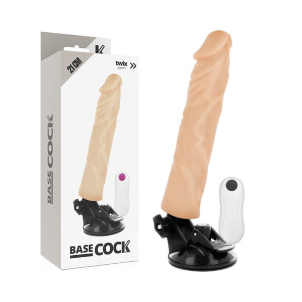 Basecock – Vibrador RealÍstico Controle Remoto Natural 21cm