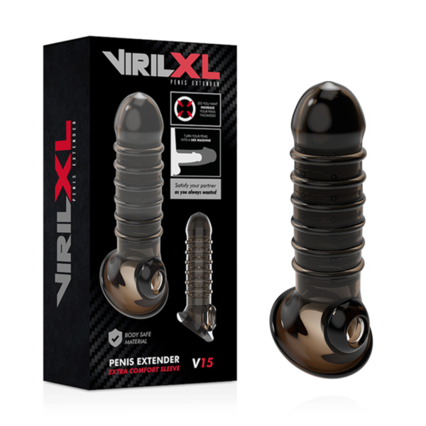 Virilxl – ExtensÃo E Bainha Do PÉnis V15 Preta