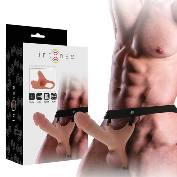 Intenso – Extenso De Silicone Oco Strap-on 16 X 3,5 Cm