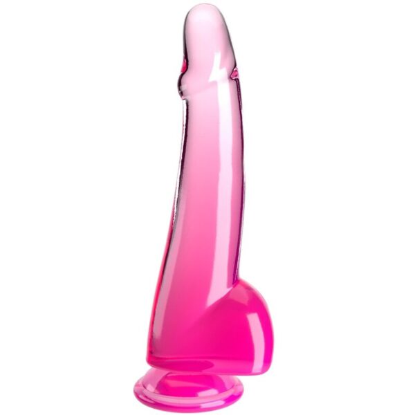 King Cock Clear – Dildo Com TestÍculos 19 Cm Rosa