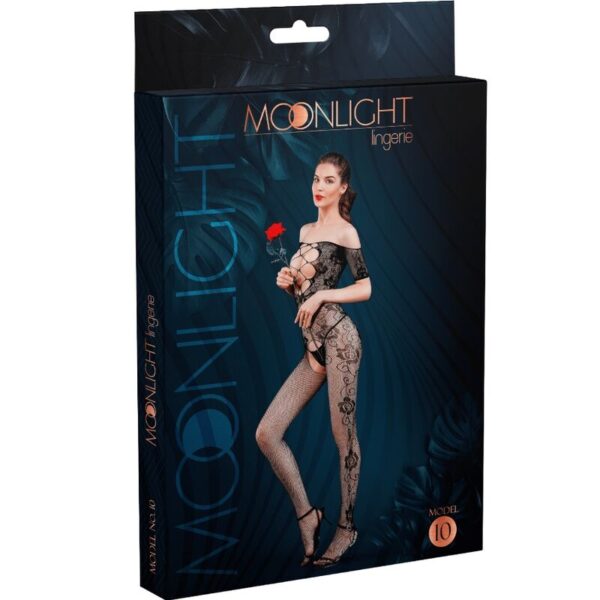 Moonlight – Modelo 10 Bodystocking Preto Tamanho Único