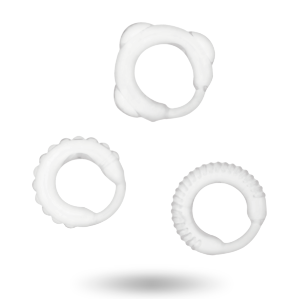 Addicted Toys  Set 3 Anillos Pene Clear