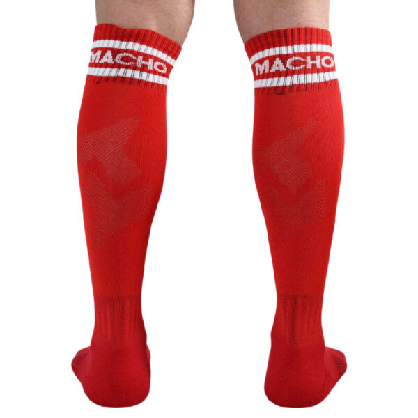 Macho – Meias Compridas Tamanho Único Vermelho