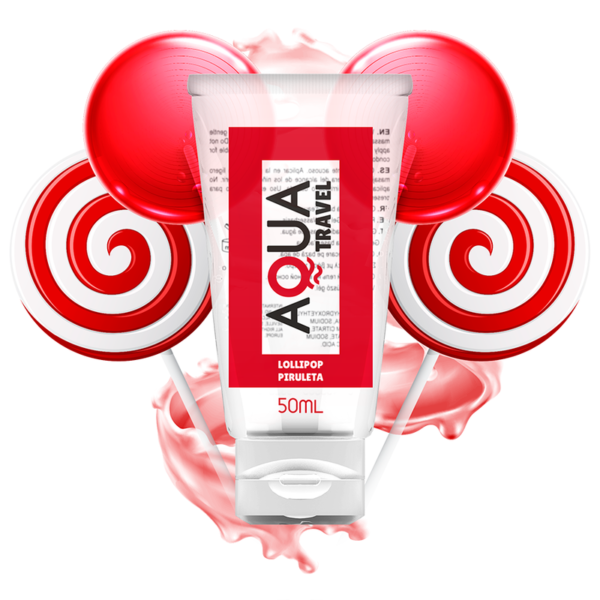 AQUA TRAVEL – LUBRIFICANTE À BASE DE ÁGUA AQUA TRAVEL SABOR LOLLIPOP – 50 ML