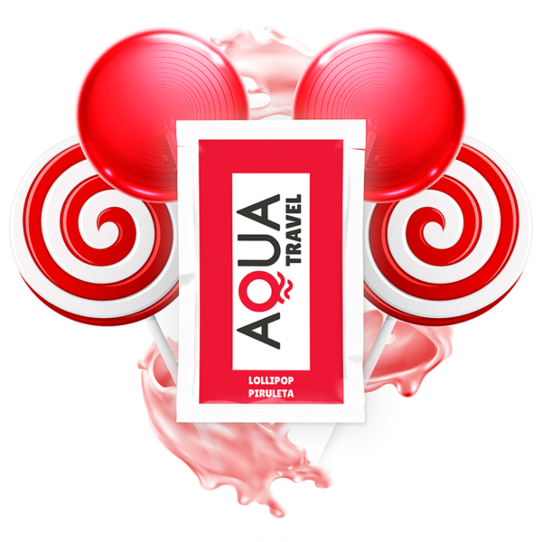 AQUA TRAVEL – LUBRIFICANTE À BASE DE ÁGUA SABOR PIRULITO 6 ML