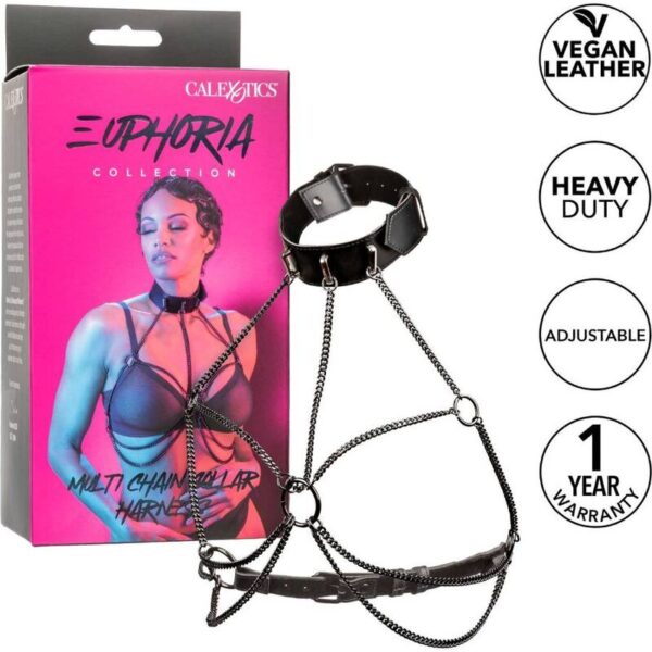 CALIFORNIA EXOTICS – EUPHORIA ARNÊS DE COLAR MULTI CADEIA