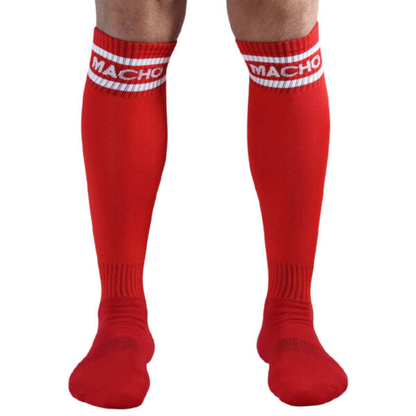 Macho – Meias Compridas Tamanho Único Vermelho