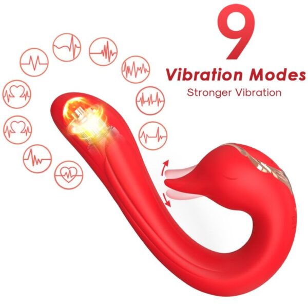 ARMONY – VIBRADOR DELFIN MULTIPOSIÇÃO E EFEITO DE CALOR VERMELHO