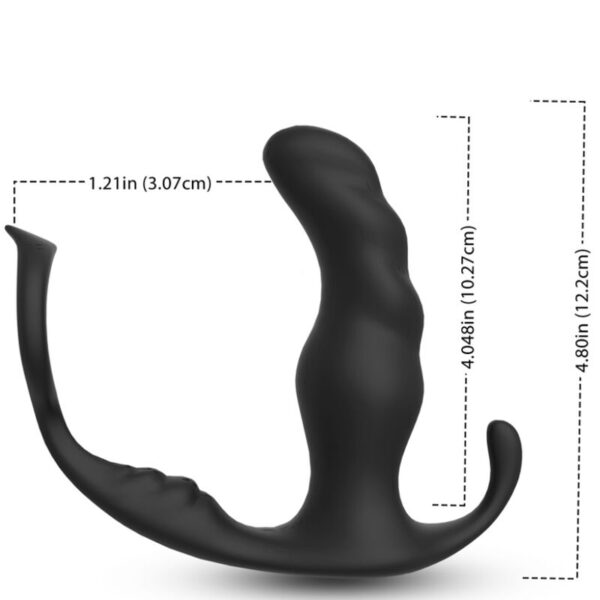 ARMONY – KNIGHT VIBRADOR ANAL PRÓSTATA E ANEL CONTROLE REMOTO PRETO