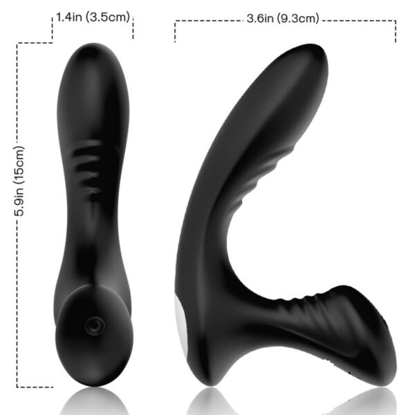 ARMONY – STORM VIBRADOR ANAL PRÓSTATA E PLUG CONTROLE REMOTO PRETO
