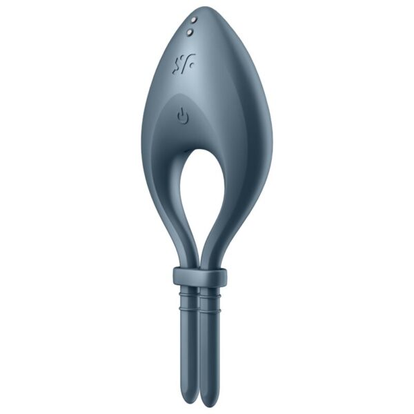 SATISFYER – APLICATIVO VIBRADOR DE ANEL BULLSEYE CINZA