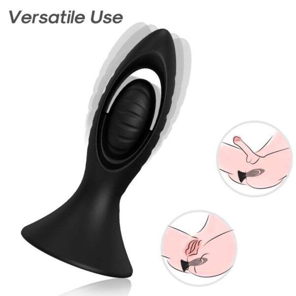 ARMONY – VIBRADOR E PLUG ANAL SILICONE PRETO