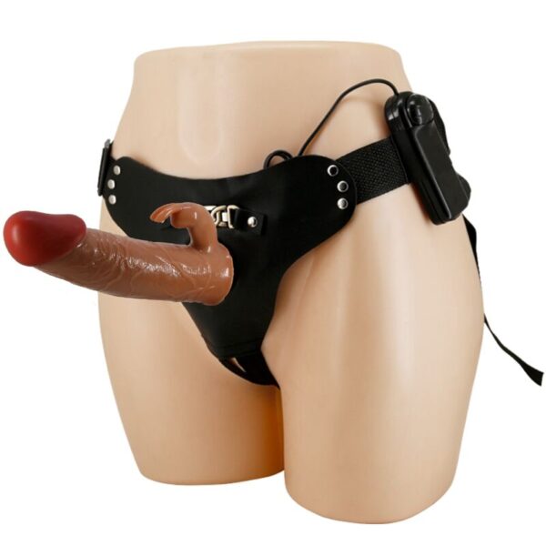 PRETTY LOVE – MARION HARNESS CUECAS UNIVERSAIS COM DILDO VIBRATÓRIO 19 CM MARROM