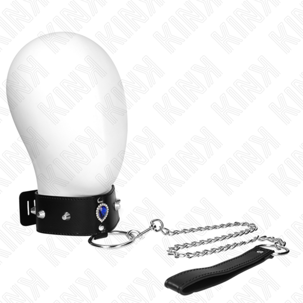 KINK – COLAR 65 CM COM ALÇA COM DIAMANTES AZUIS AJUSTÁVEL 36-43 CM X 5 CM