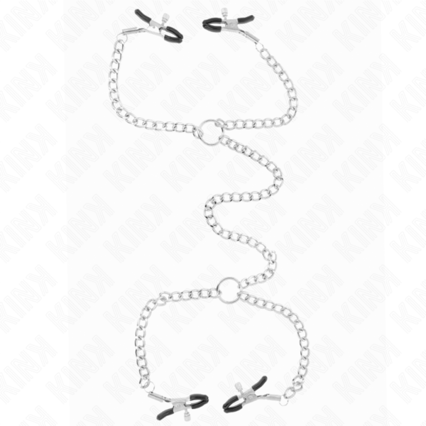 KINK – 4 PINÇAS DE CORRENTE 32 CM COM PEQUENAS CORRENTES 14 CM
