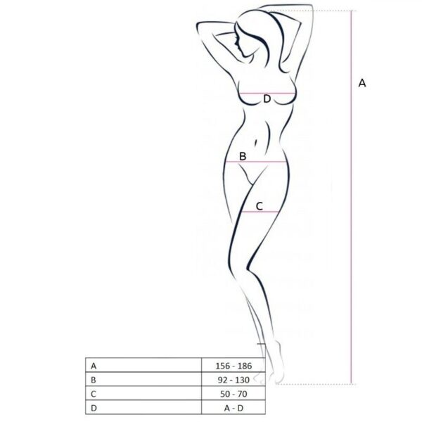 PASSION – MULHER BS051 BODYSTOCK PRETO