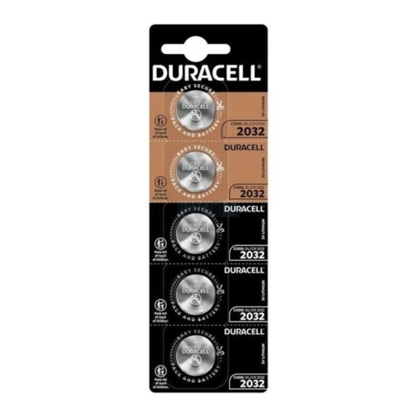 DURACELL – BATERIA BOTO LITIO CR2032 3V 5 UNIDADE