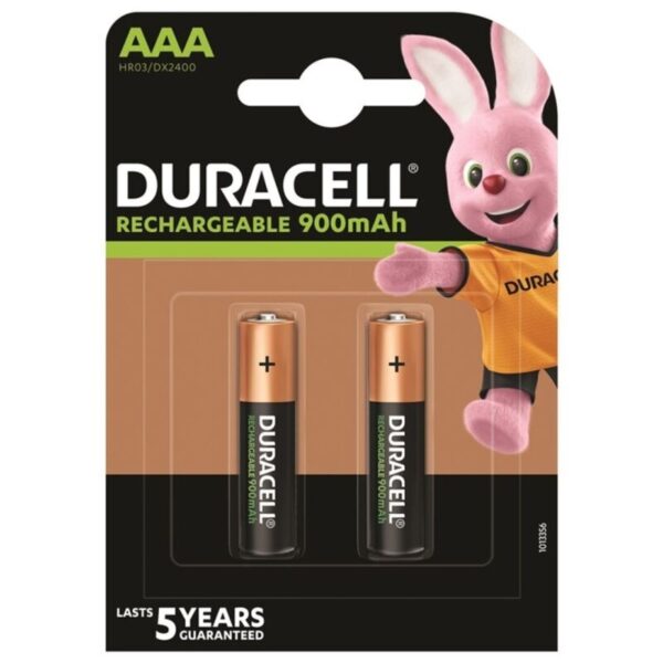 DURACELL – BATERIA RECARREGVEL HR03 AAA 900mAh 2 UNIDADE