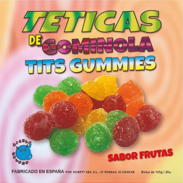 DIABLO GOLOSO – TETINAS DE GOMA SORTIDAS DE AÚCAR