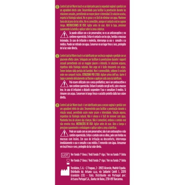 CONTROL – GEL LUBRIFICANTE EFEITO DE CALOR LUB 75 ML