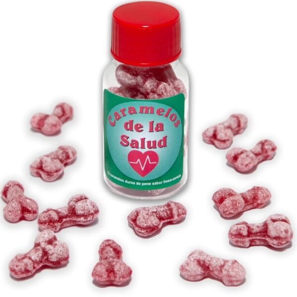 DIABLO PICANTE – 12 DOCES SAUDÁVEIS FORMATO DE PÊNIS MORANGO/CEREJA