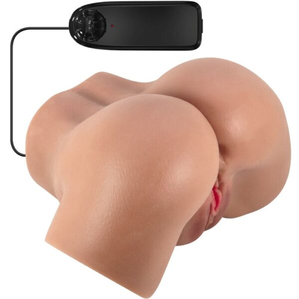 CRAZY BULL – VIBRADOR HAILEY BUTT COM VAGINA E ÂNUS REALISTAS MULATA CONTROLE REMOTO