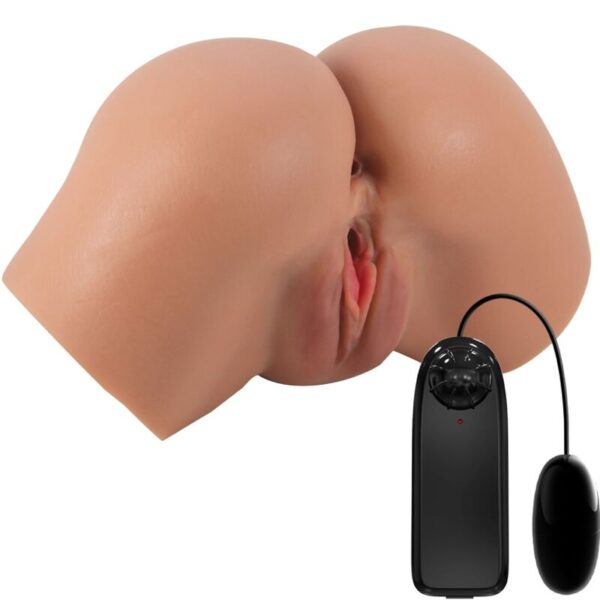 CRAZY BULL – VIBRADOR HAILEY BUTT COM VAGINA E ÂNUS REALISTAS MULATA CONTROLE REMOTO