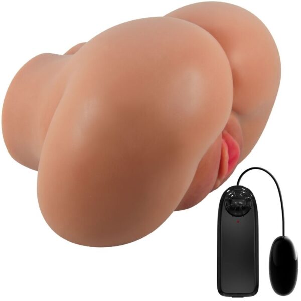 CRAZY BULL – LUNA VIBRADOR BUTT COM VAGINA REALISTA E ÂNUS CONTROLE DE CARNE REMOTO