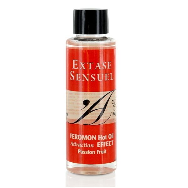 EXTASE SENSUAL – ÓLEO DE MASSAGEM DE EFEITO CALOR COM FEROMÔNIOS DE MARACUJ 100 ML