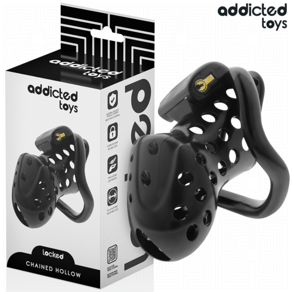 ADDICTED TOYS LOCKED – GAIOLA DE PÊNIS OCO COM CORRENTE 10,5 CM