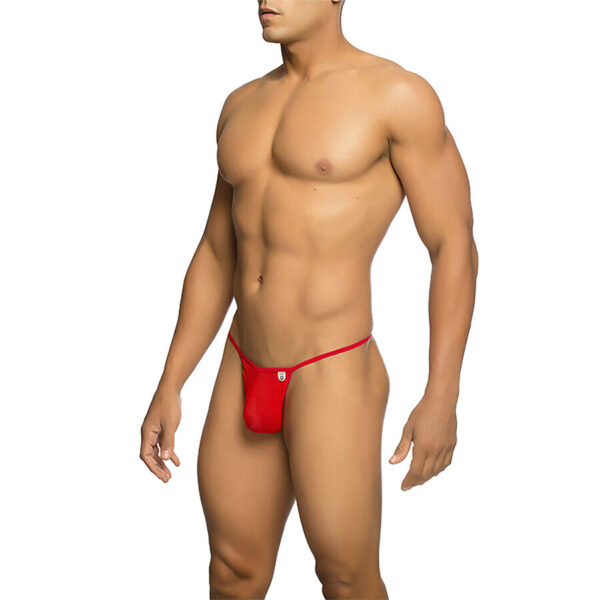 MOB – TANGA TRANSPARENTE VERMELHA EM FORMATO DE T TAMANHO L/XL