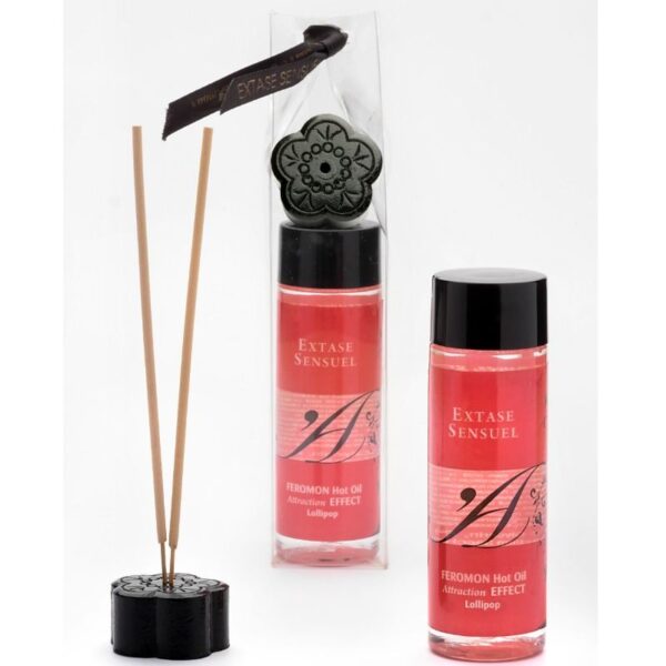 EXTASE SENSUAL – ÓLEO DE MASSAGEM DE EFEITO DE CALOR COM FEROMONAS DE PIRULET 100 ML